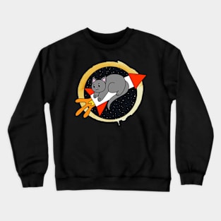 Rocket Cat in Space Crewneck Sweatshirt